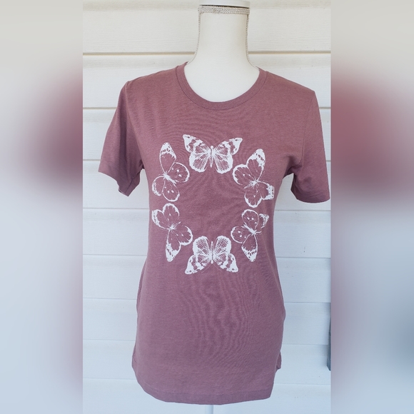 Pink Butterfly Shirt! S, M, L Sizes! - Picture 3 of 9